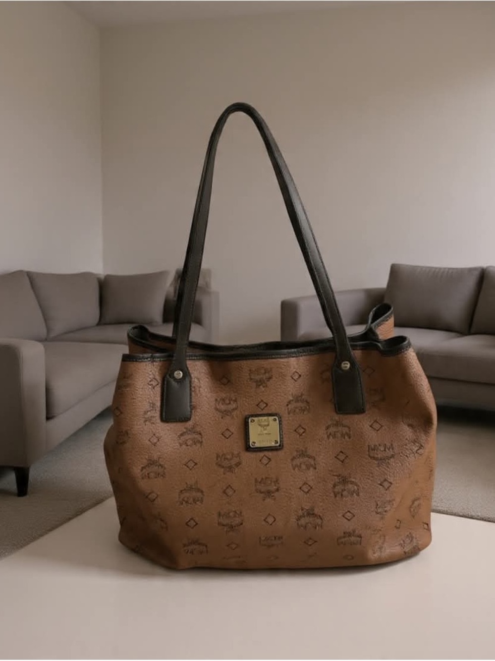 MCM Brown Leather Tote